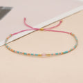 Bohemian rice beads, semi-precious stones, colorful beaded bracelets, lucky stone couple bracelets, women's small bracelets