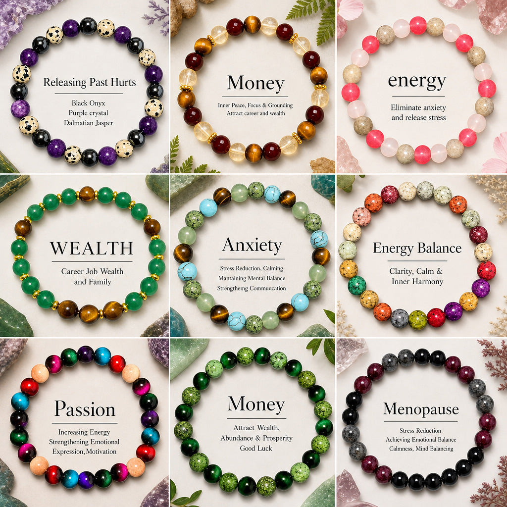 Xiyin TK cross-border best-selling natural stone bracelet, tiger's eye stone rose quartz, Shoushan stone handmade bead string, elastic bracelet wholesale