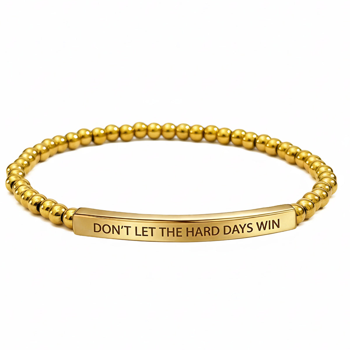 Best-selling cross-border in Europe and America: stainless steel bent tube engraving seven-colored natural stone bracelet, fashionable 4mm gold bead bracelet