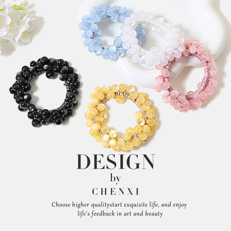 Korean style A Cat's Eye Stone hair tie hair tie INS style internet celebrity hair tie wholesale new simple girls' hair tie wholesale