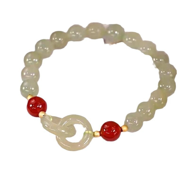 Interlocking Chinese style bracelet, female ins niche design, love safety buckle bracelet, high-end girlfriend gift