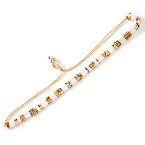 2025 New Fashion European and American Multi-layer Beaded Bracelet Women's Inns Style Layered Multi-Layer Metal Bead Tila Bracelet