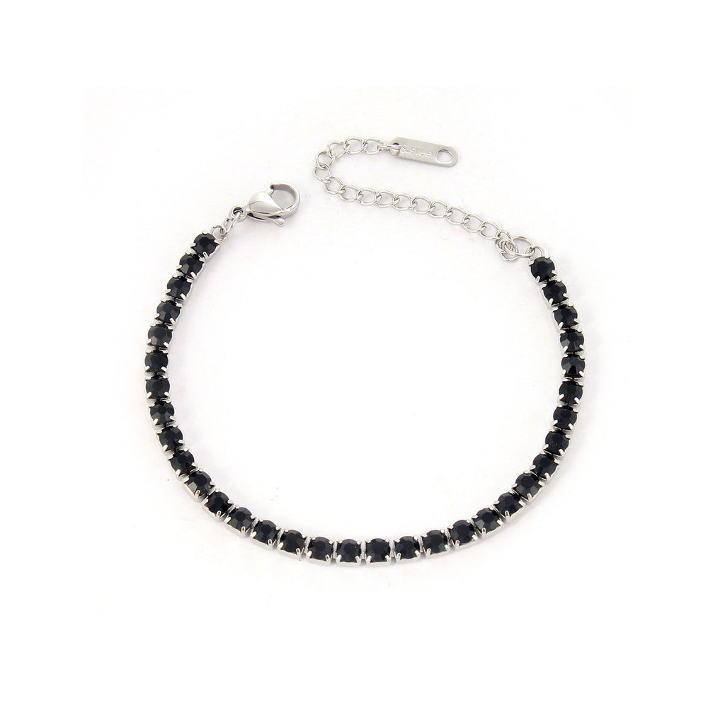 The new cross-border stainless steel diamond bracelets from Europe and the United States are cold and indifferent, and there are many rows of diamond micro-inlaid zircon jewelry, men's and women's hand jewelry