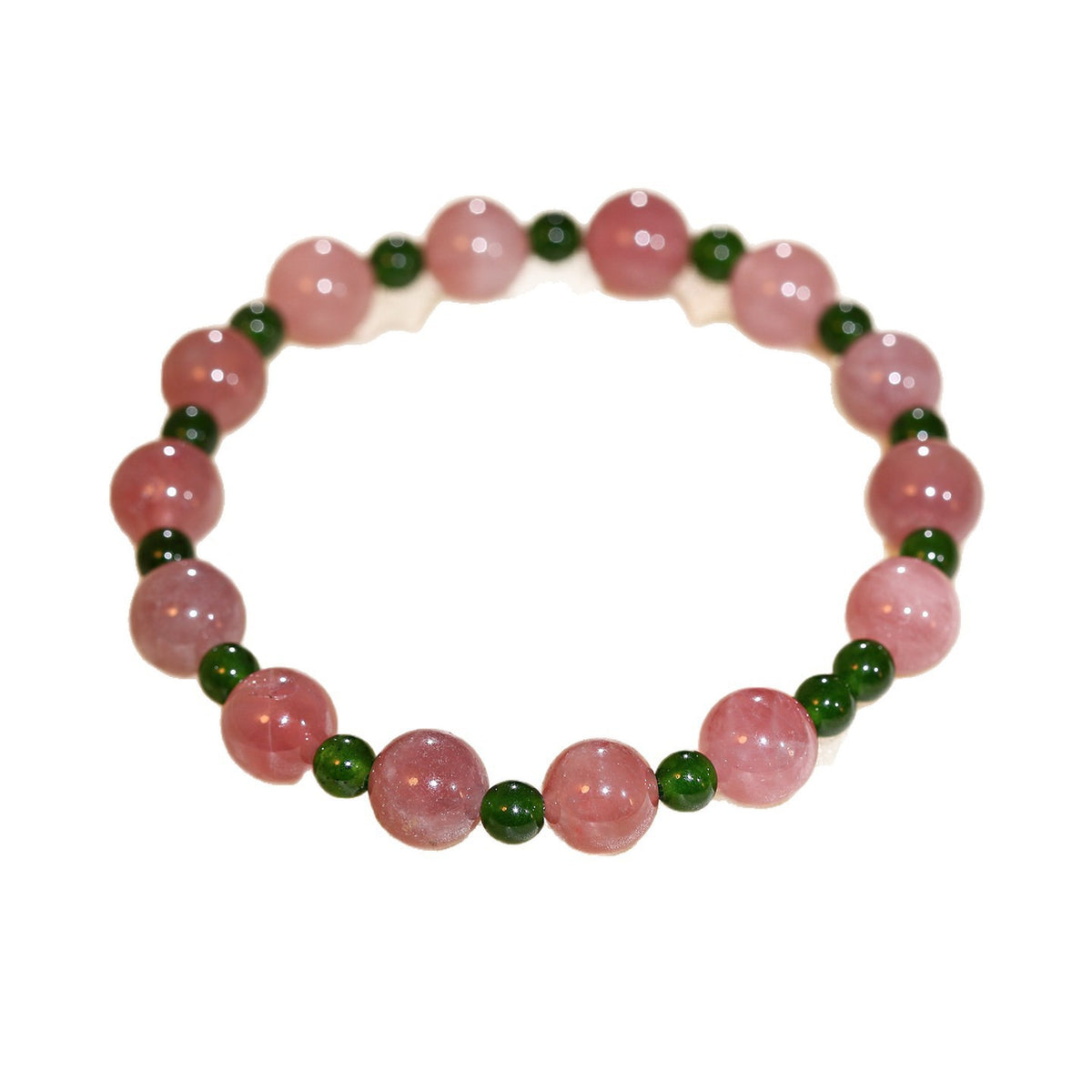 Spring Green 'Spring Banquet' Purple Horse Pink Green Agate Bracelet for Women, New Chinese Style Fresh Niche Layered Bracelet