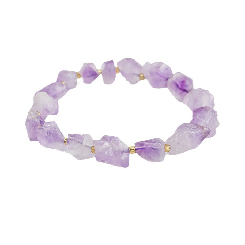 Juanyu Natural Amethyst Bracelet Nine Purple Fire Bracelet Colored Gemstone Jewelry Factory Wholesale and Dropshipping S4033001