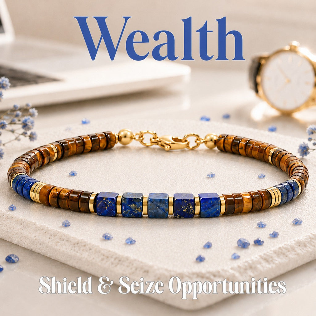 Cross-border Temu Shein best-selling bead bracelets, fashionable commuting tiger's eye stone, lapis lazuli cubes, couple bracelets wholesale