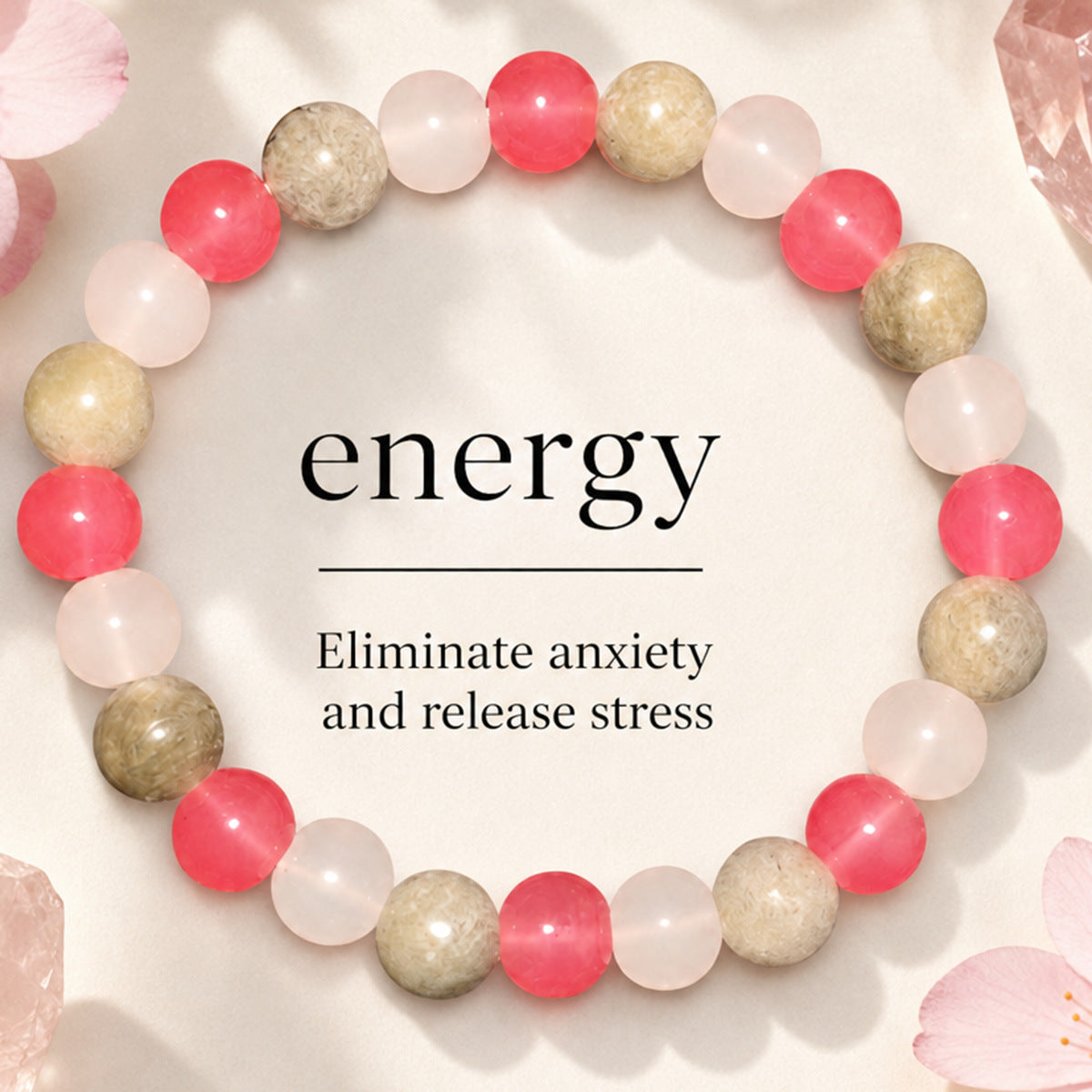 Xiyin TK cross-border best-selling natural stone bracelet, tiger's eye stone rose quartz, Shoushan stone handmade bead string, elastic bracelet wholesale