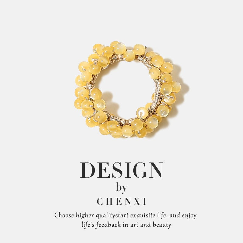 Korean style A Cat's Eye Stone hair tie hair tie INS style internet celebrity hair tie wholesale new simple girls' hair tie wholesale