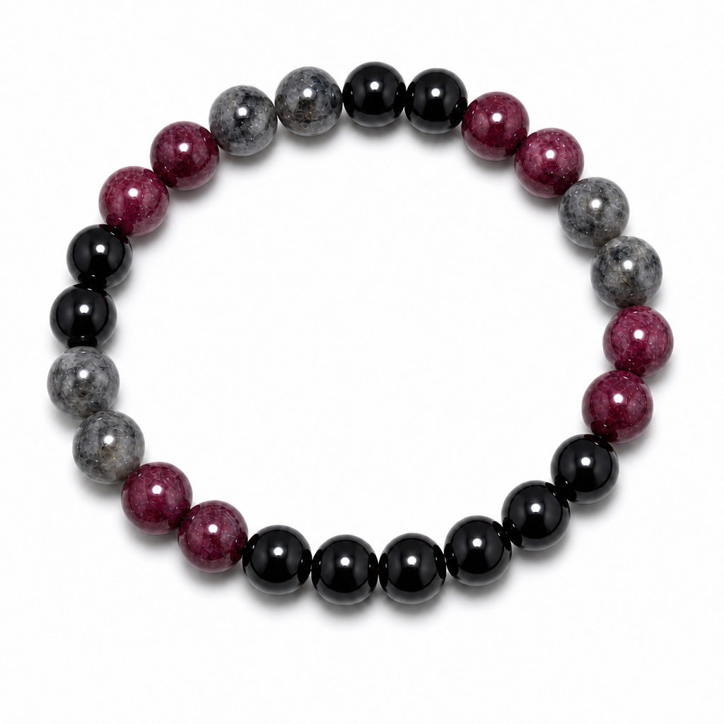 Xiyin TK cross-border best-selling natural stone bracelet, tiger's eye stone rose quartz, Shoushan stone handmade bead string, elastic bracelet wholesale